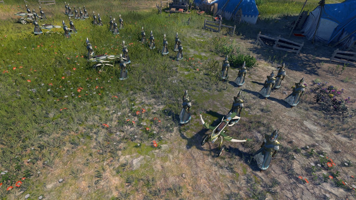 Total War: Warhammer 3 High Elves Bolt Throwers.